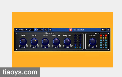 多频段瞬态增强器 - Voxengo - Peakbuster v1.0.0[MacOS]插图